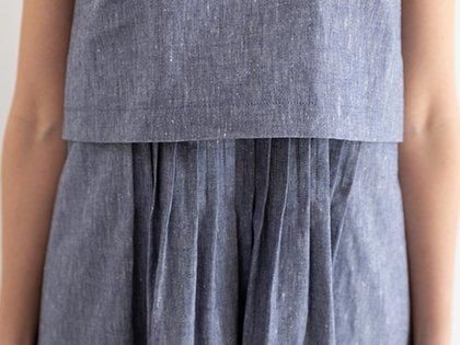 スタンドカラー ツーピース風ワンピース HR-4554-1 - boutique HIDEKI