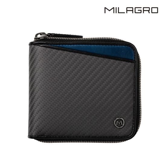 MILAGRO リアルカーボンF ラウンドファスナー二つ折り財布／STANDARD