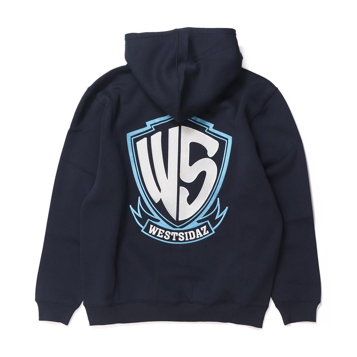 WS Embroidery Logo Hoodie Navy (L～2XLサイズ) - westwear