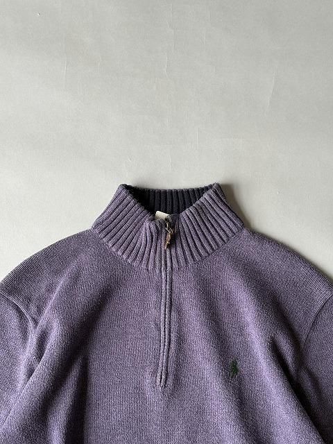 Polo by Ralph Lauren】 Half-Zip Cotton Sweater ハーフジップ