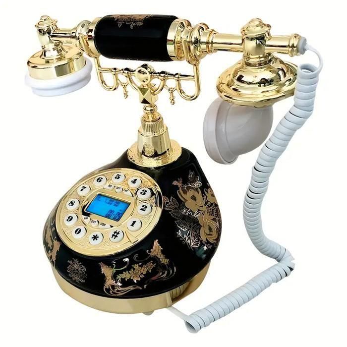 オニキス製クラシックアンティーク電話2台セット オニキス製クラシック