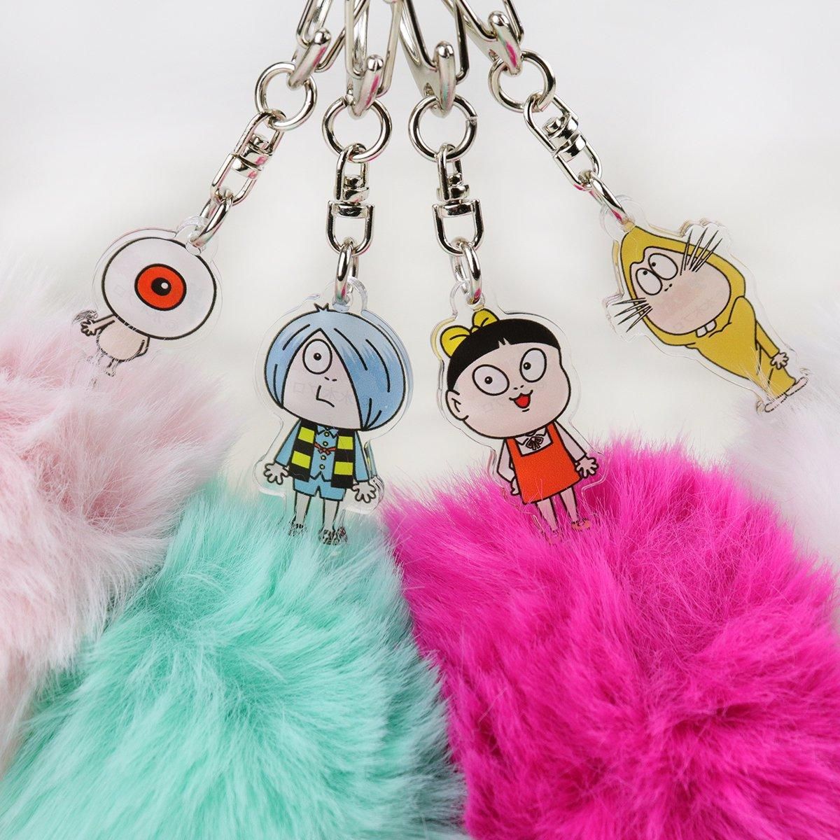 アクリルファーキーホルダー ねこ娘 - youkai-honpo