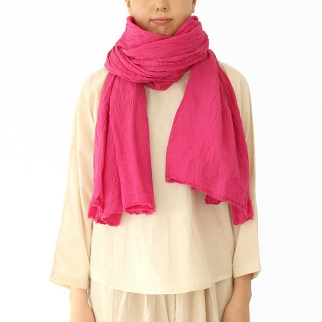 ヂェン先生の日常着｜ボリュームショール ピンク - ファッション