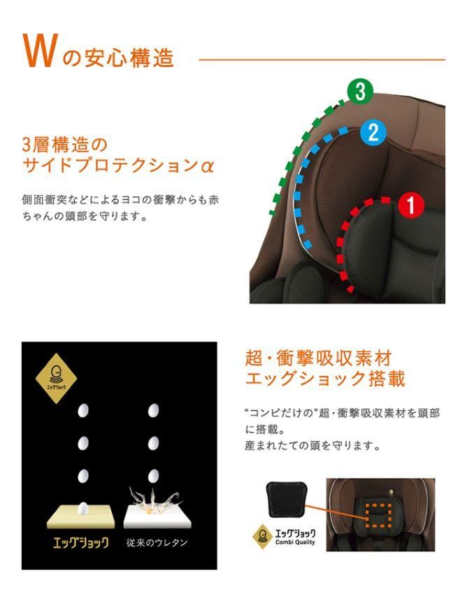 コンビ ウィゴー グランデ サイドプロテクション EG DK ブラウン