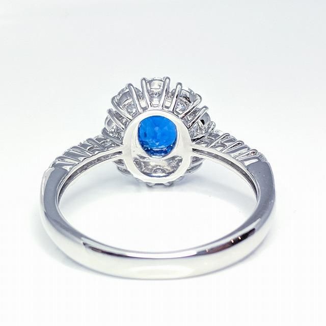 コーンフラワーカラーサファイア ダイヤモンドリング SA 0.768ct D