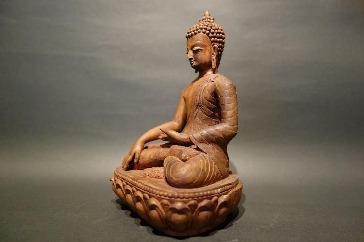 釈迦如来 木彫り 仏像｜仏像通販・販売なら多羅堂