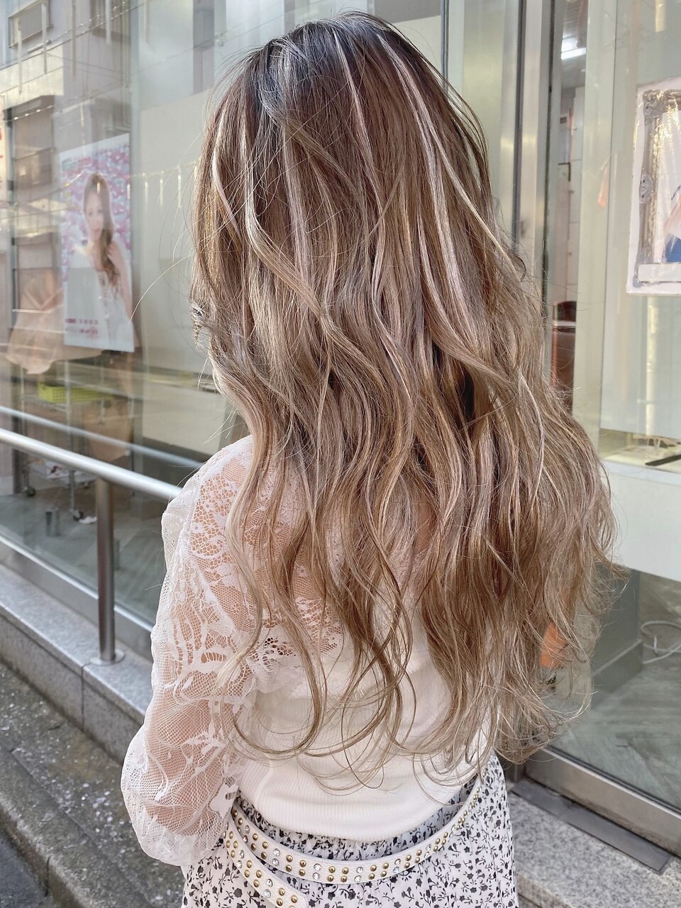 アッシュピンク#シールエクステ#ハイライトカラー#エクステ#仙台