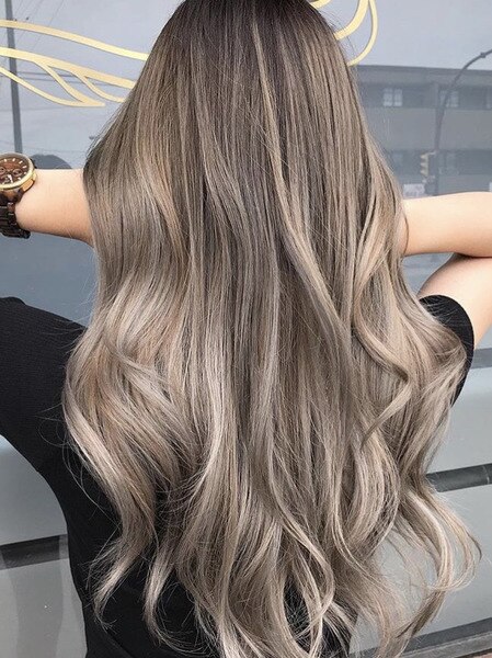 Device】外国人風アッシュグレー＋シールエクステ50枚：L018589583