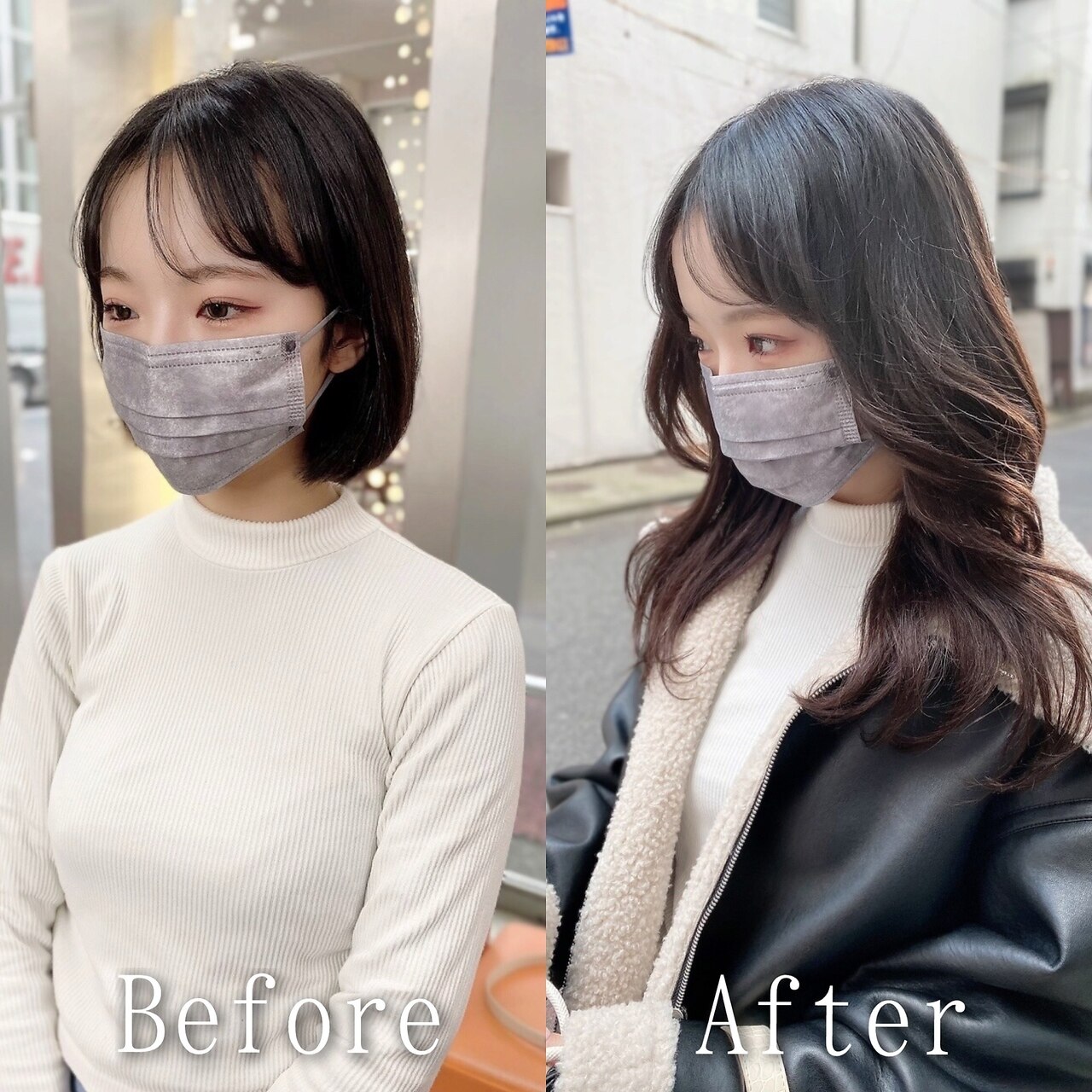 韓国風レイヤースタイル＃シールエクステ#くびれヘア#美髪＃横浜