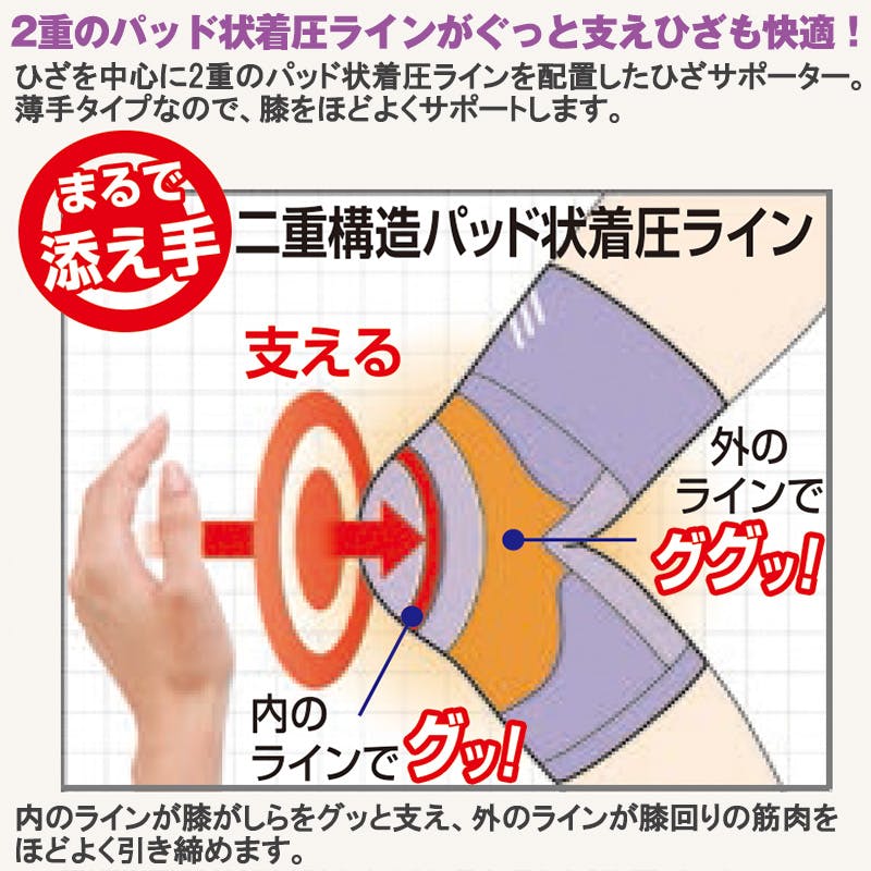 みーページ マイ・フレンド 膝下サポーター L2足 LL2足 みーページ