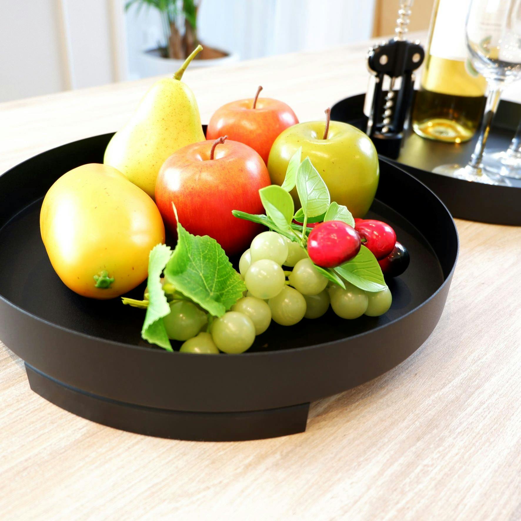 トレイ マットブラック｜ZACK 20347 TREVO 卓上トレー お盆 テーブル