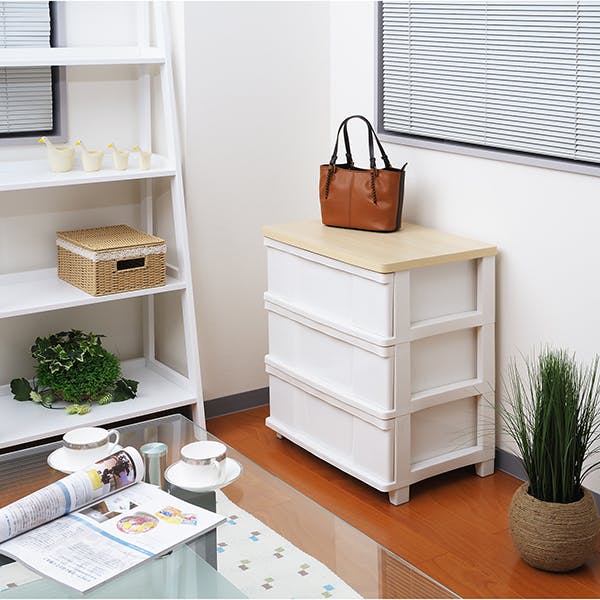 SANKA リビングワイドチェスト(マット仕様) 3段 1個入り 押入れ