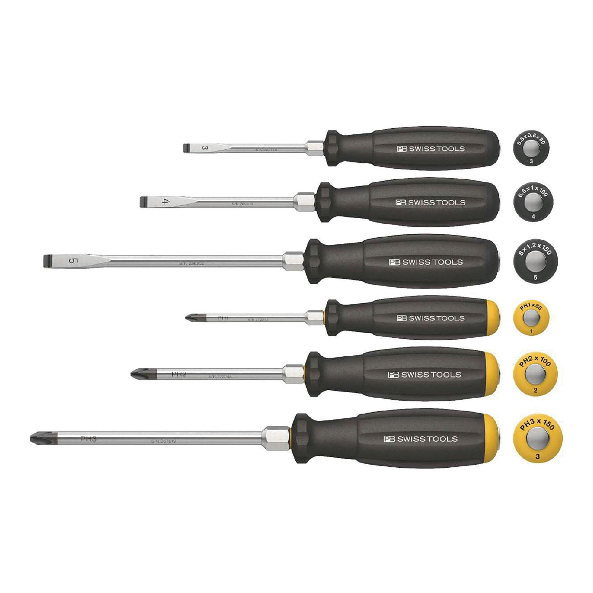 PB SWISS TOOLS スイスグリップ 貫通 ドライバーセット (BOX