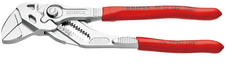 クニペックス プライヤーレンチ SB 8603-180 モンキーレンチ兼用 配管