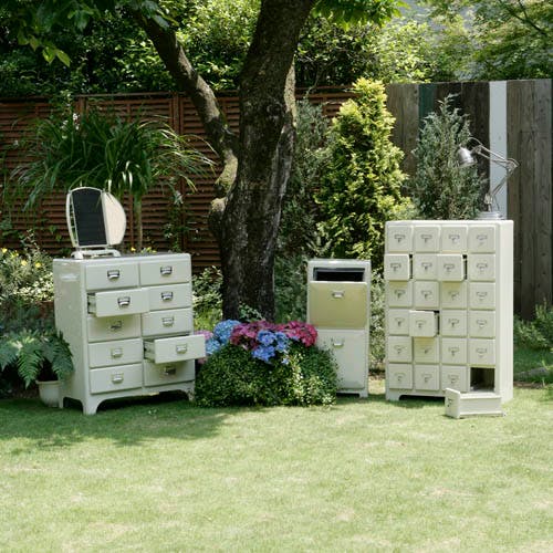 DULTON ダルトン トラッシュカン ダブルデッカー アイボリー/レッド