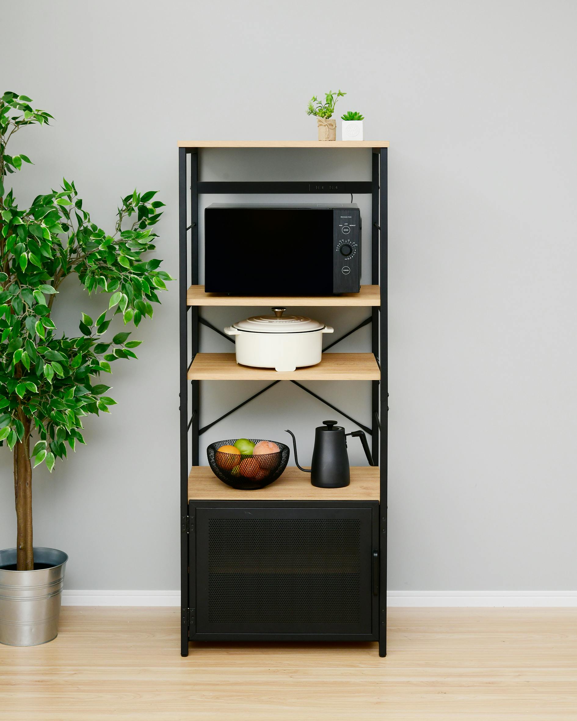 YAMAZEN ヤマゼンアイアンレンジラツクMWIR60(OAK/SBK) オーク/サンド