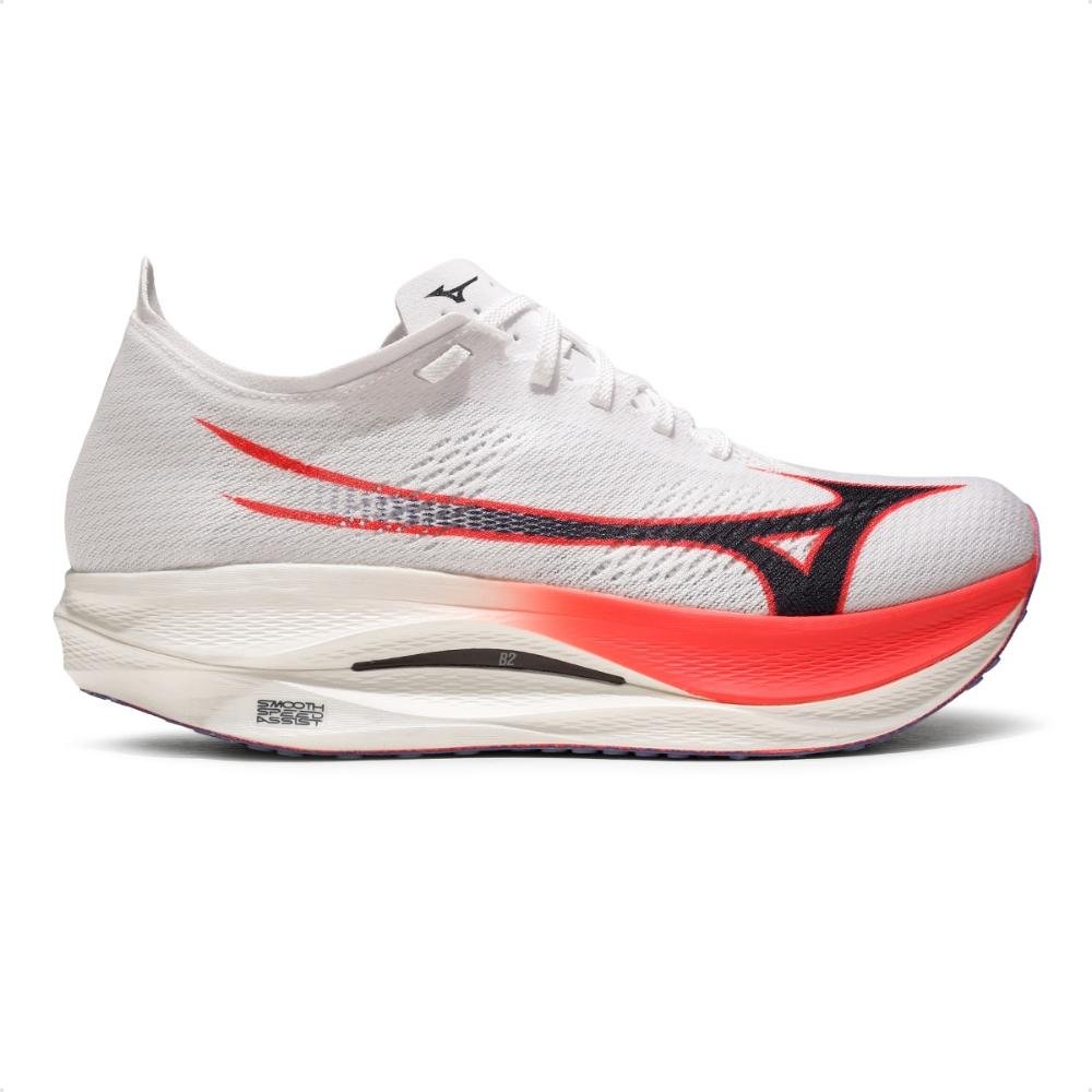Tênis Mizuno Wave Rebellion Pro Low Masculino Branco/Vermelho