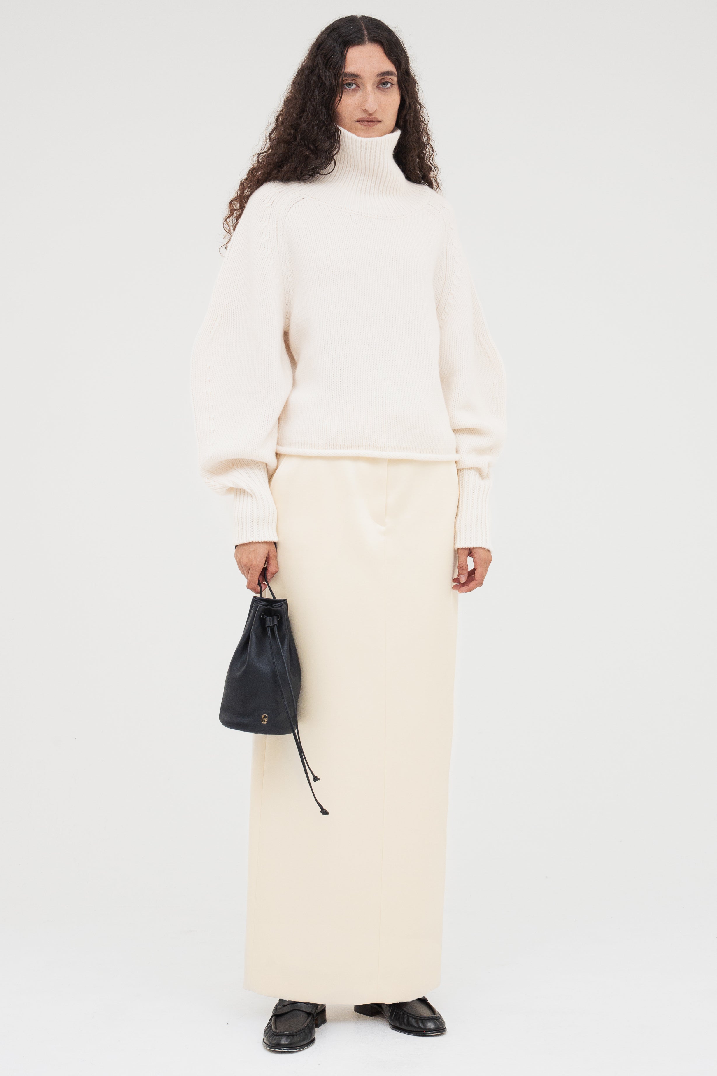 Double Satin Long Skirt / Ecru – (im)perf.