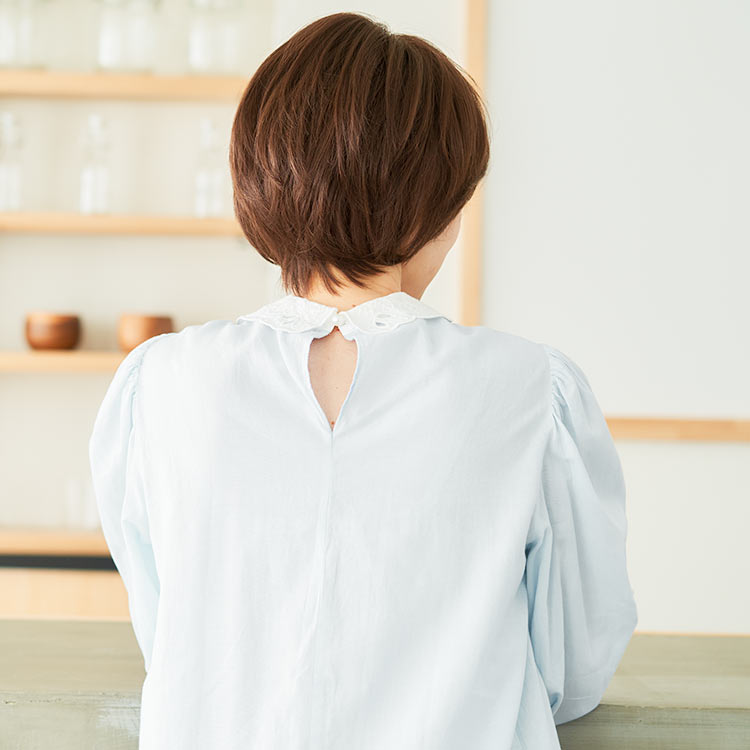 天使のブリティッシュショート人毛MIX フルウィッグ ショート｜リネ