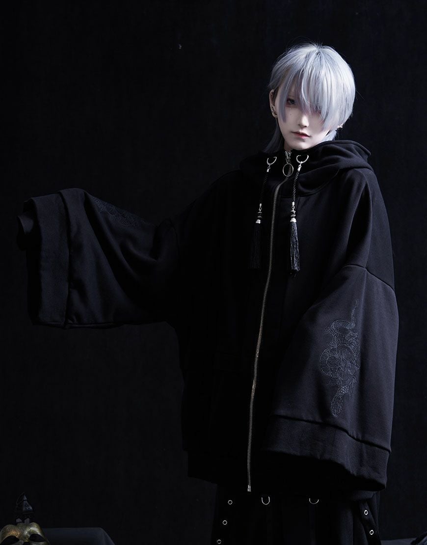 ililil【イルイルイル】【蛇昇華界】着物パーカー/全1色