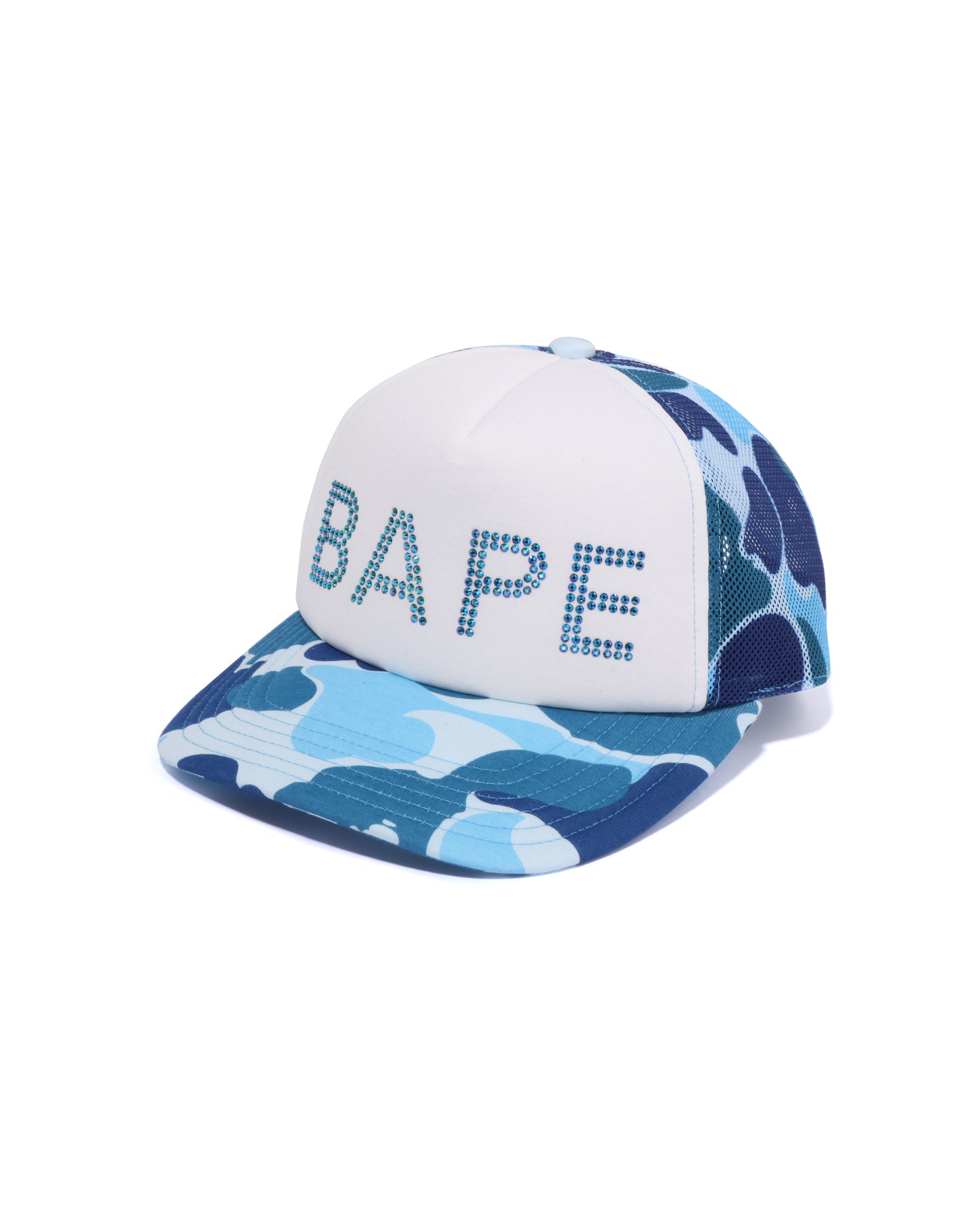 A BATHING APE® Abc Camo Crystal Stone Mesh Cap | Bape official