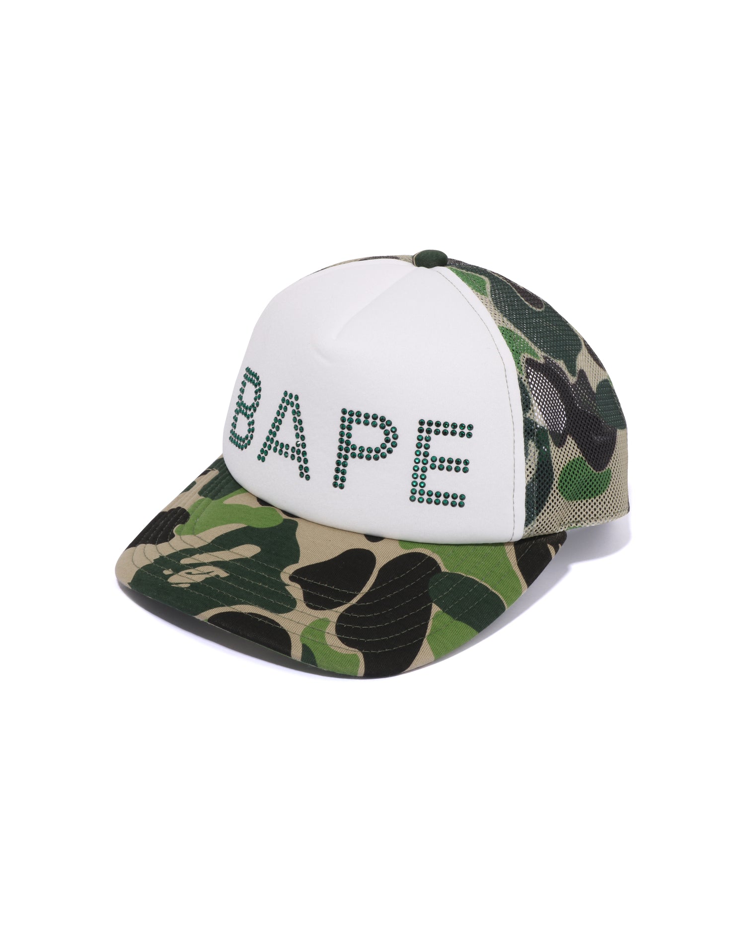 A BATHING APE® Abc Camo Crystal Stone Mesh Cap | Bape official