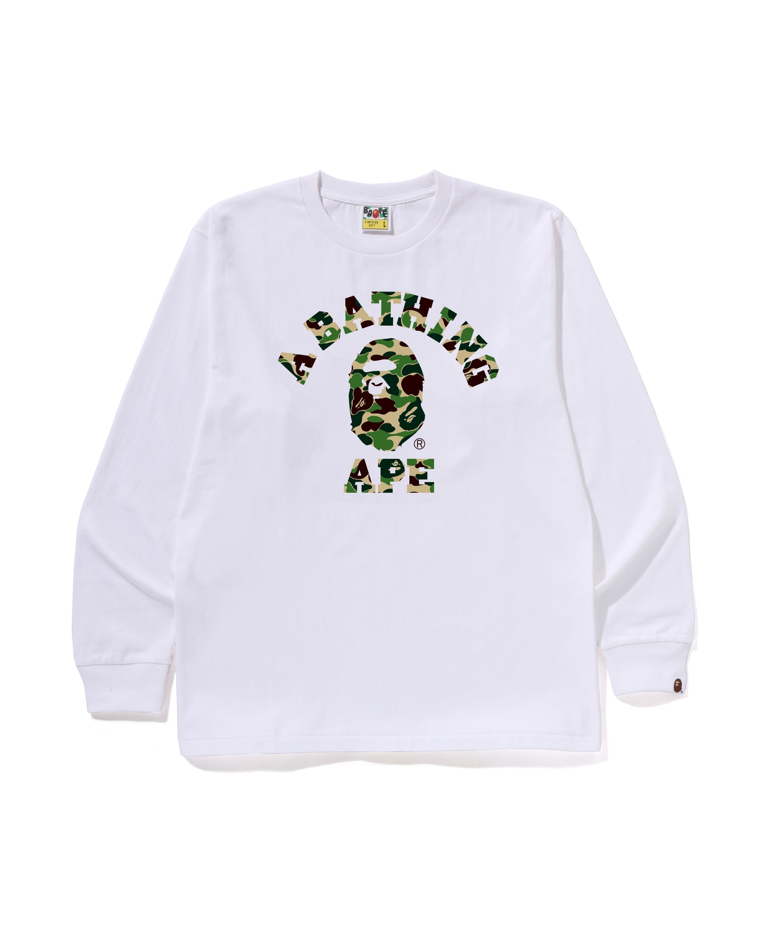 A BATHING APE® Abc Camo College Ls Tee | Bape official website