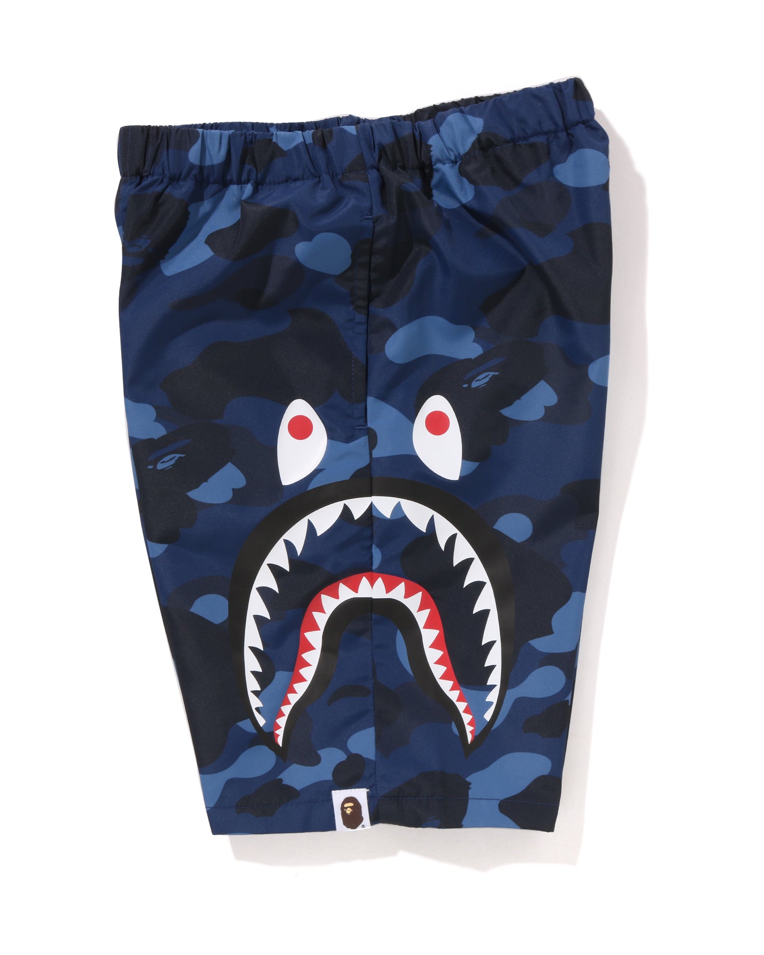 A BATHING APE® Kids Color Camo Side Shark Beach Shorts | Bape