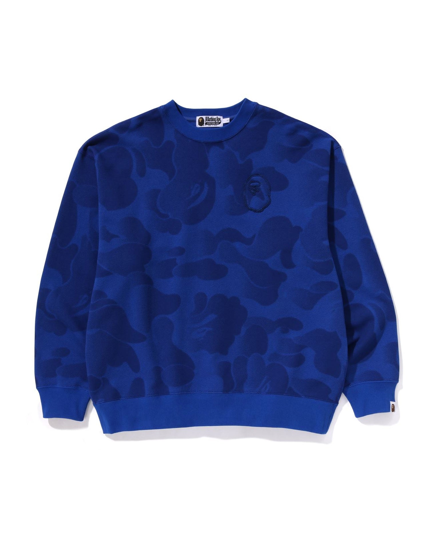 A BATHING APE® Ink Camo Ape Head Badge Crewneck | Bape official