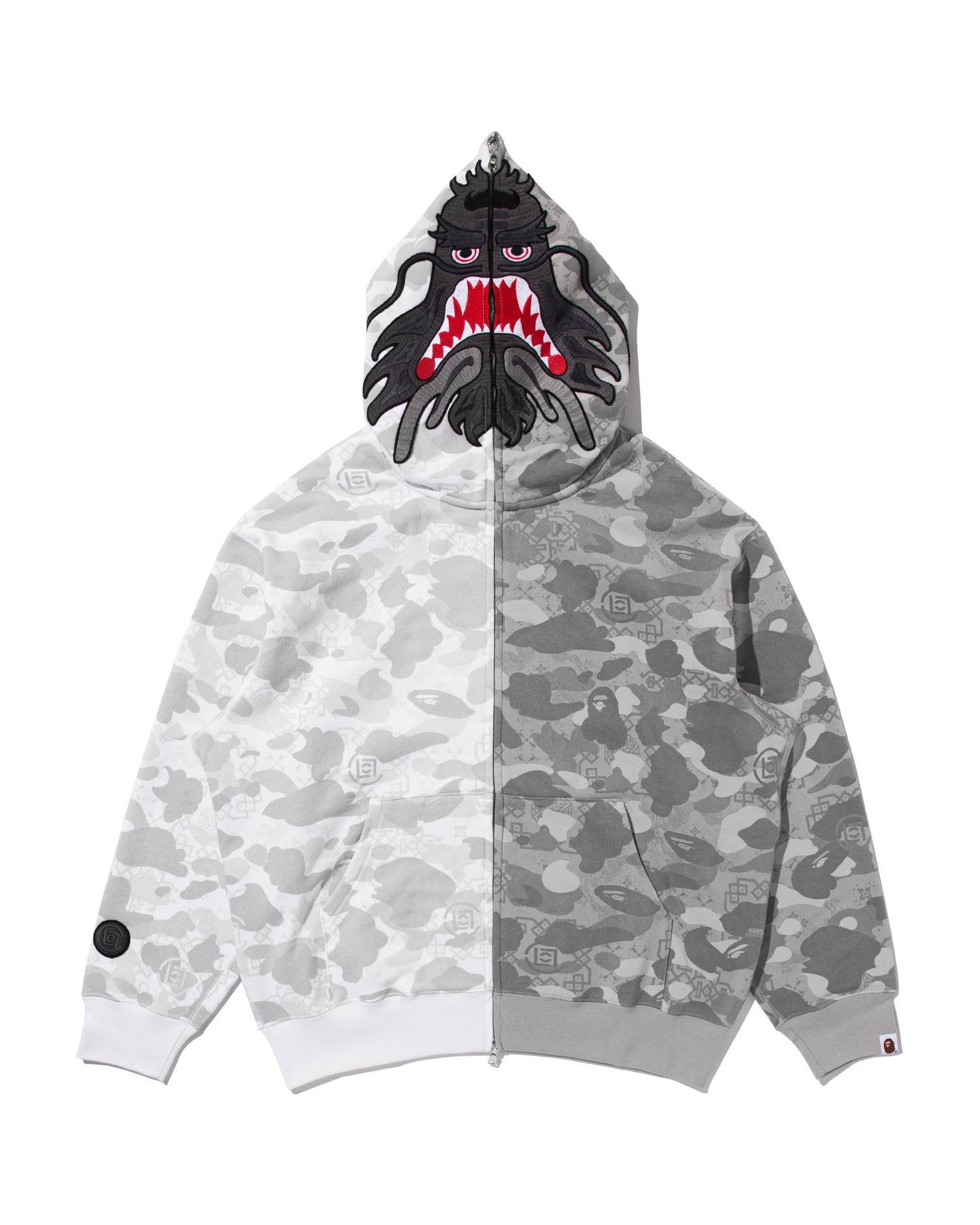 A BATHING APE® BAPE X Clot Camo Split Shark Relaxed Fit Full Zip