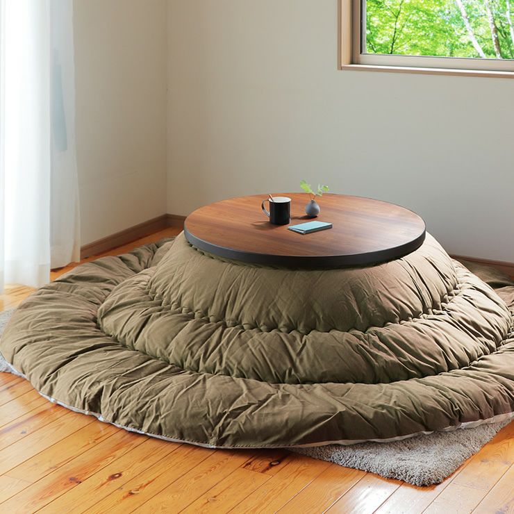 家具調こたつ 円形 90cm木製 こたつテーブル（円形・楕円形）｜こたつ