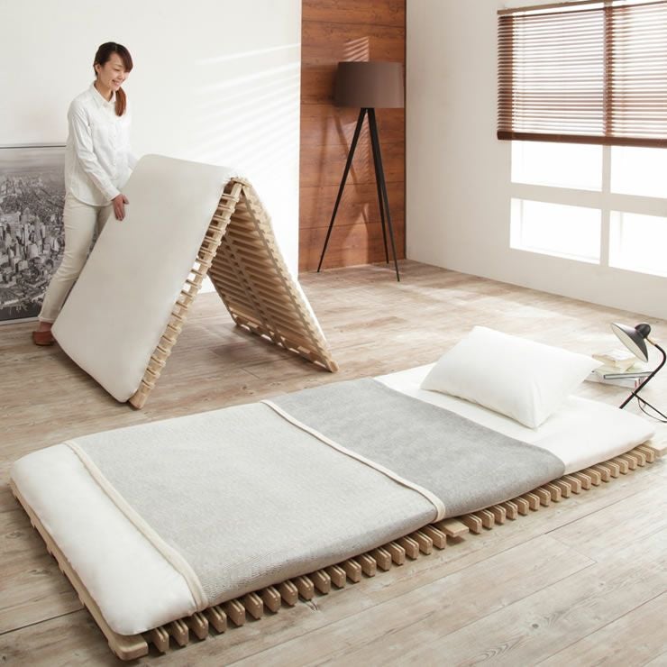 アシスト機能付き「みやび格子」すのこベッド シング その他ベッド関連