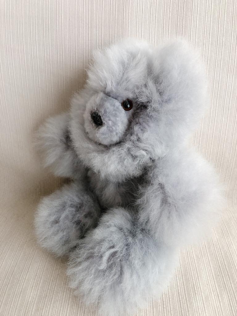ぬいぐるみ アルパカ 100％ テディベア くま teddybear グレイ