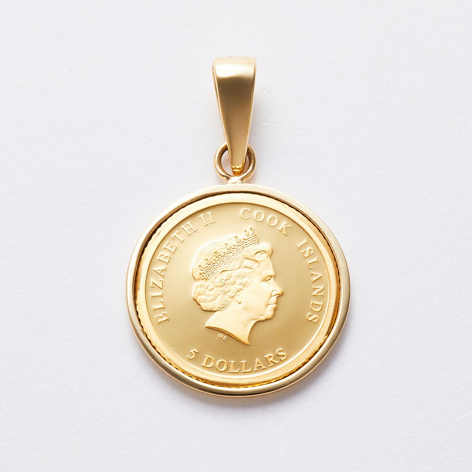 純金コイン ペンダントトップ(K18イエローゴールドフレーム付) 1/25oz