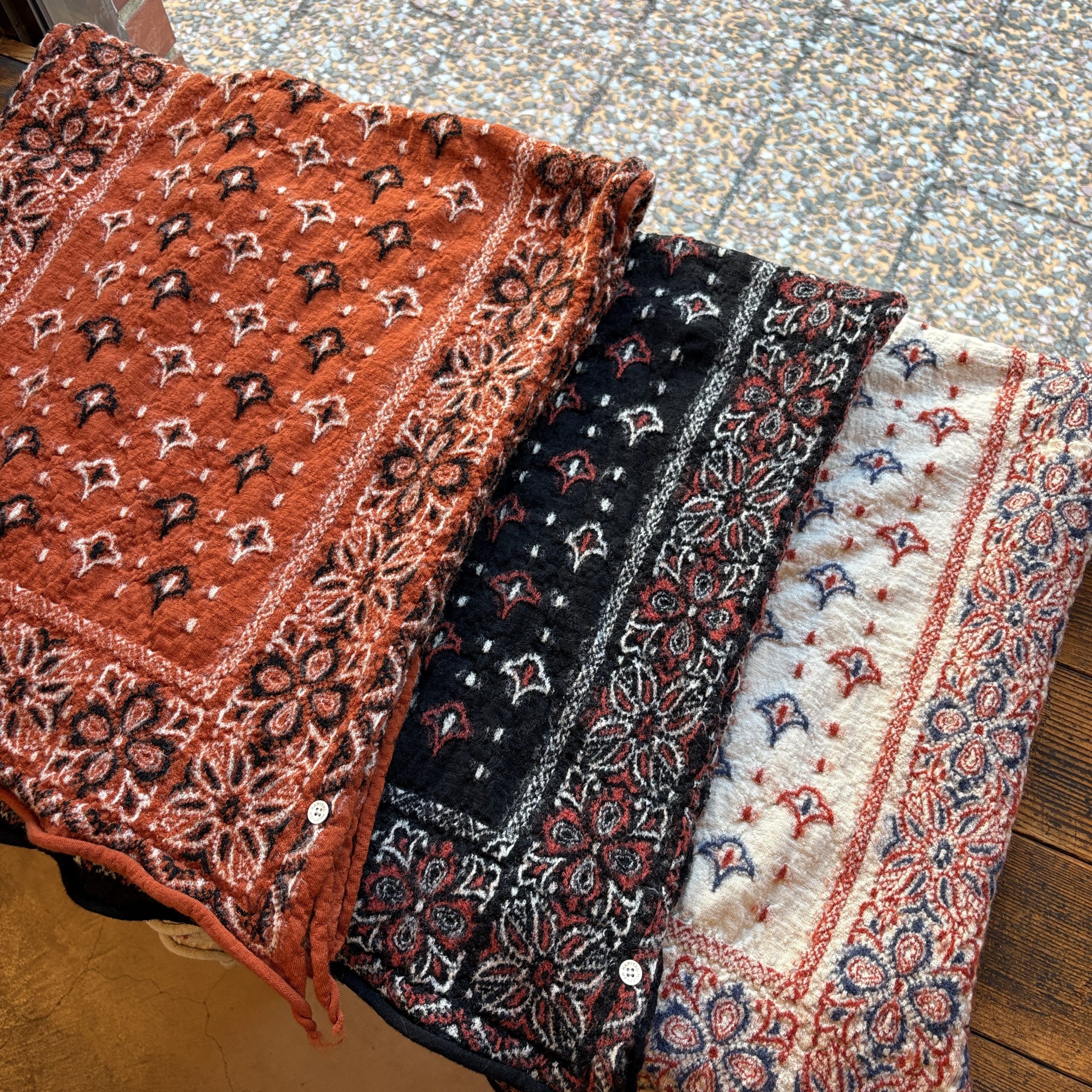 KAPITAL 縮絨ウールマフラー | INDIGO BLUE