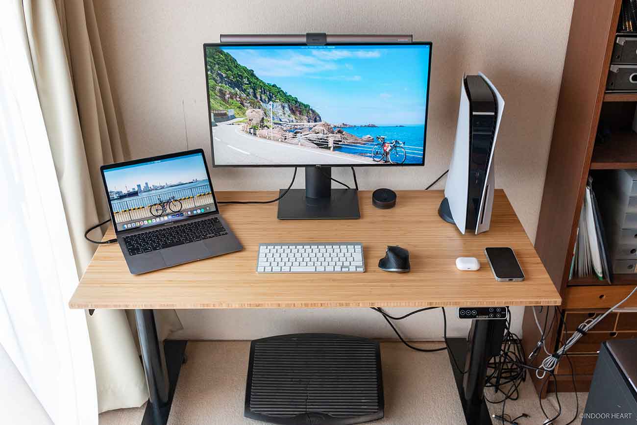 Flexispotの電動昇降デスク E8 レビュー：幅120cmの竹天板でつくる