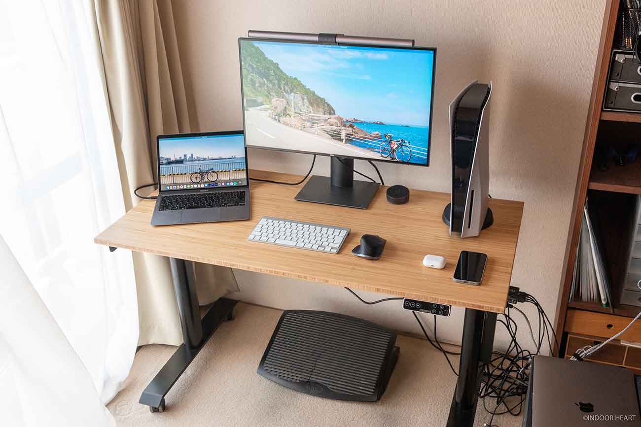 Flexispotの電動昇降デスク E8 レビュー：幅120cmの竹天板でつくる