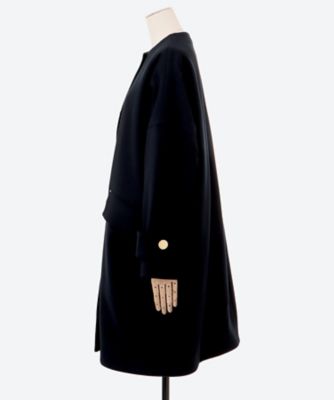 コート HUMBIE NO COLLAR COCOON METAL