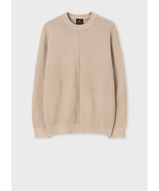 テクスチャード パッチワーク ニット（152404316Z） | Paul