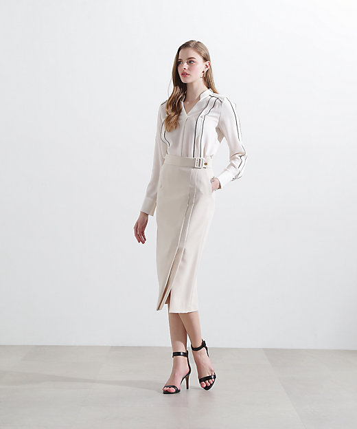 ◇バイカラーラインブラウス（0315110101） | PINKY&DIANNE