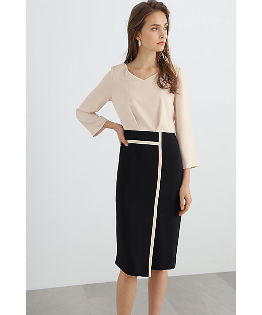 ◇バイカラーブロックワンピース（0313140345