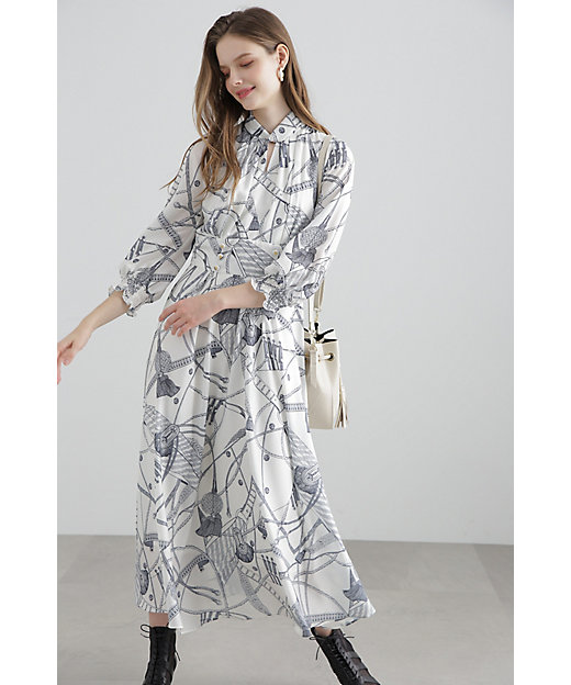 スカーフプリントワンピース（0313140353） | PINKY&DIANNE