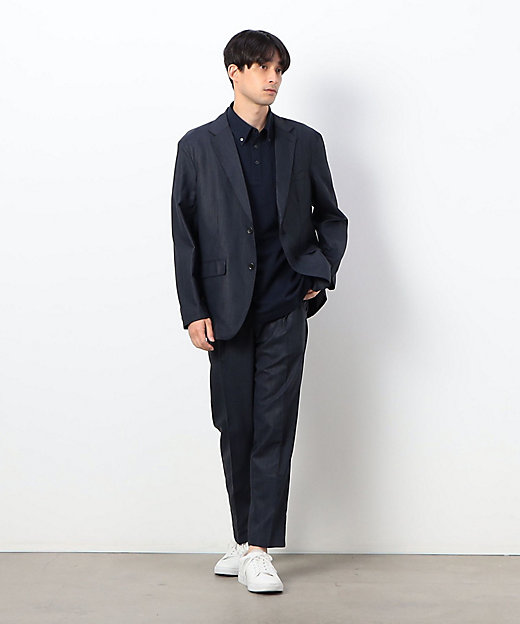 セットアップ対応】エンボス ストライププリント ジャケット