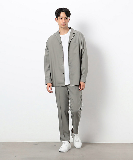 ファンクショナル ストレッチツイル オープンカラーシャツ