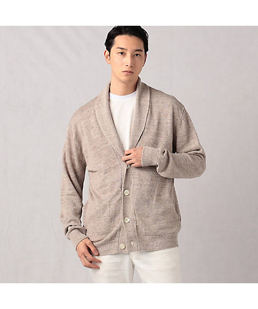 リネンニット ショールカラーカーディガン（5939KC06