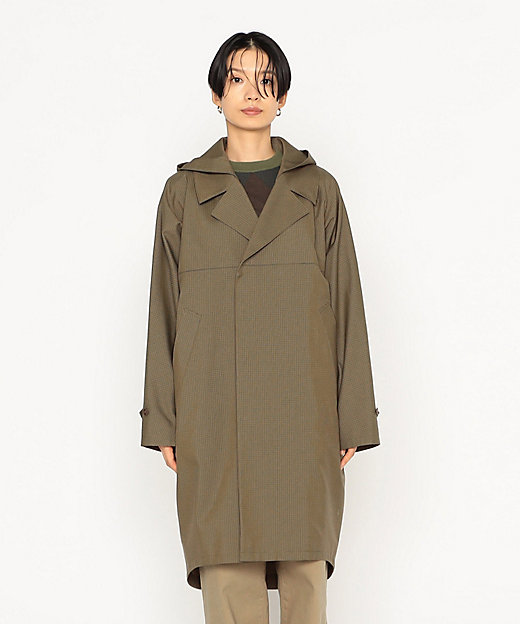 ガンクラブチェック フード付きコート（7704MM01） | β (Women