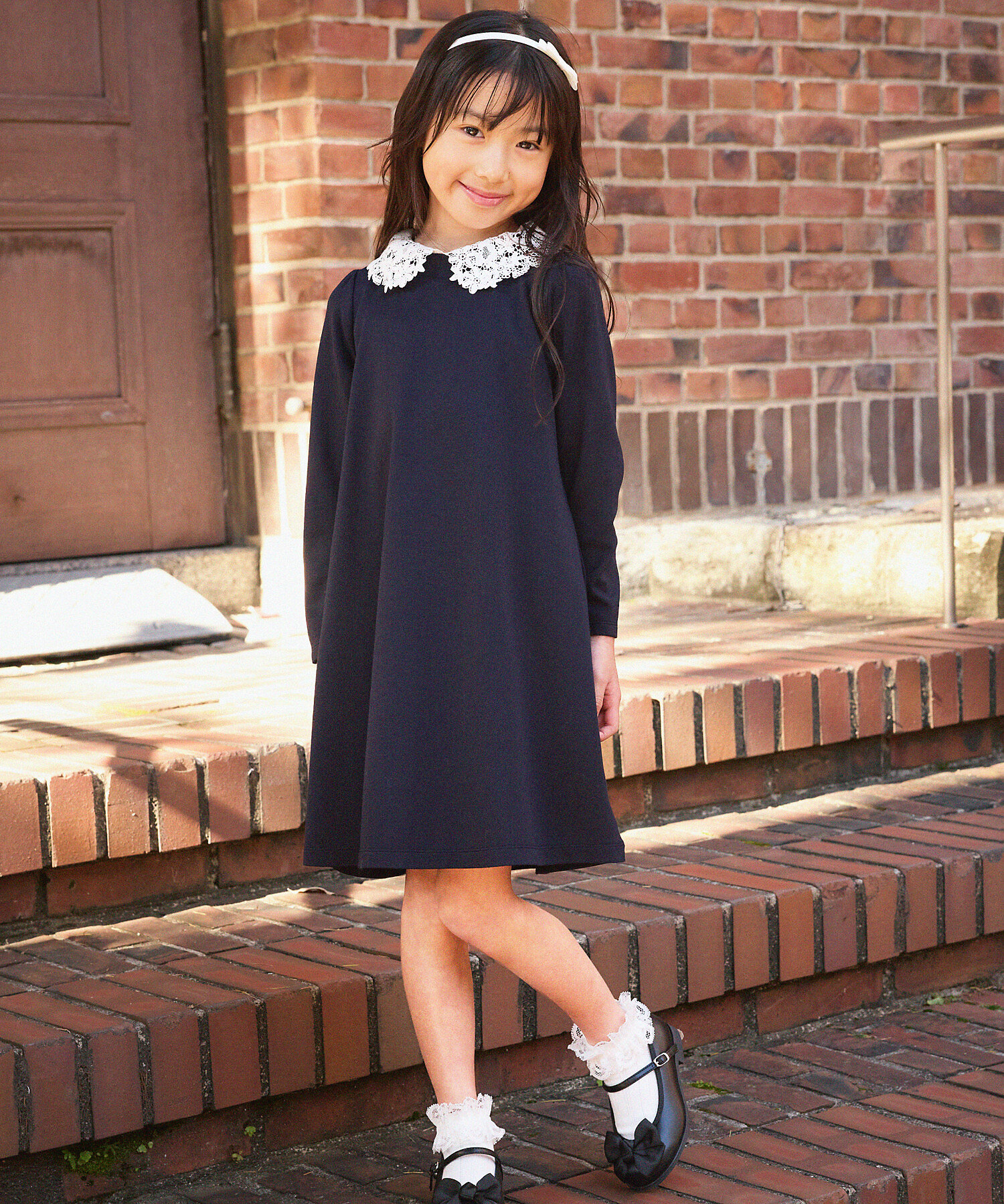 フォーマル レース襟付きポンチ ワンピース（100－130cm