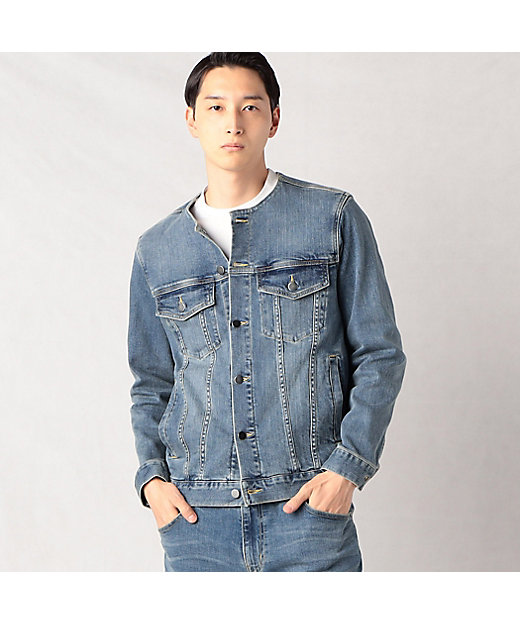 ノーカラーデニムジャケット（0723BC17） | COMME CA MEN (Men