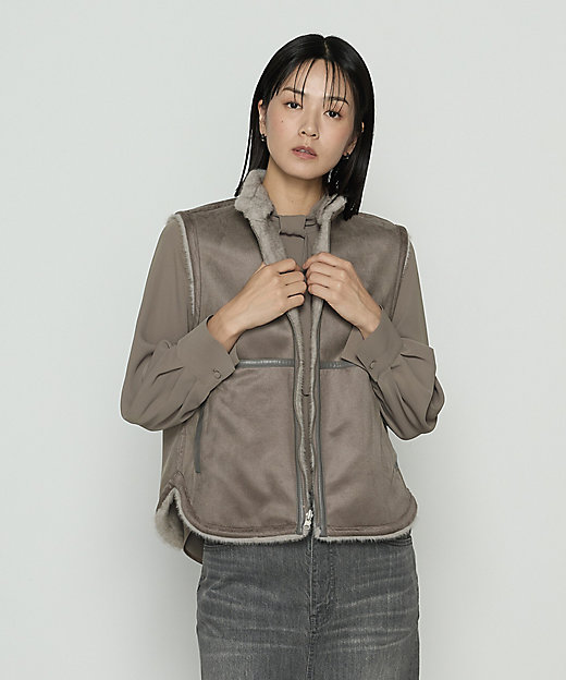 フェイクファー リバーシブルジレ（0109VM07） | COMME CA