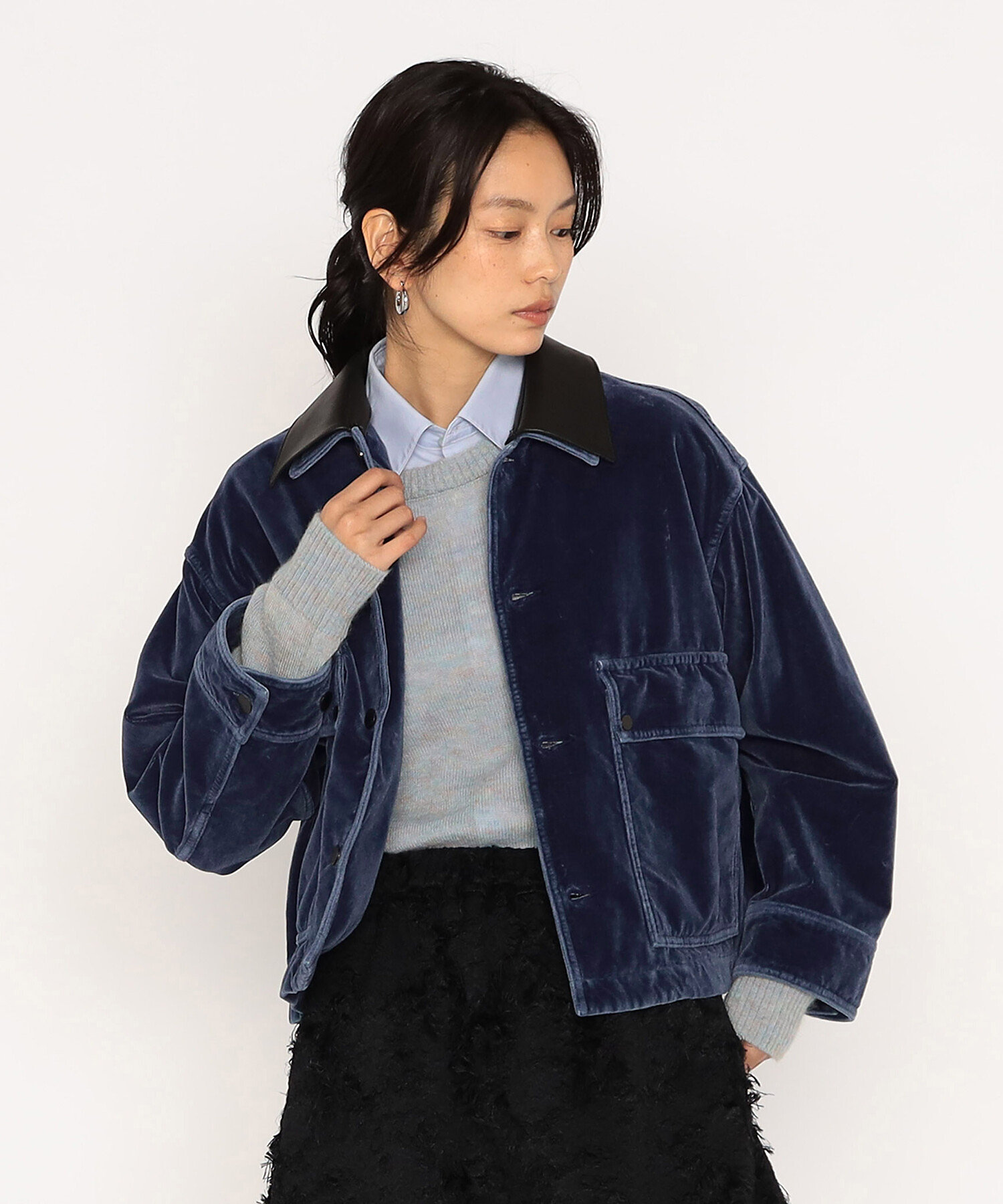 インディゴベルベット ワークジャケット（2809VM16
